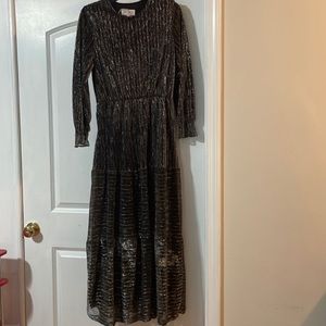 Long sleeve sparkly maxi dress